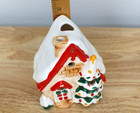 Weiss Hand Painted Christmas House Tealight Holder     Made In Brazil     4 5  Tall