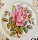 Aynsley Teacup   Saucer Set Vintage Antique G  Bentley Hand Painted Cabbage Rose