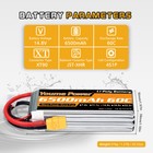 14 8v 4s 6500mah Lipo Battery 60c Xt90 For Rc Truck Helicopter Airplane Boat Car