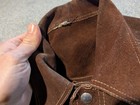 Vintage Western Jacket Mens Medium Brown Suede Leather 60s 70s Shirt Shacket