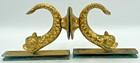 Vintage Pair Of French Shelf Brackets 1970 s Brass Fishes