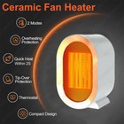 1200w Electric Space Heater Fast Ptc Ceramic Instant Heating Fan For Room Indoor