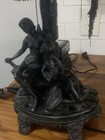 Antique Black Woods Statue Vintage Lovers Lamp Very Yes Cool And Rare Find