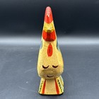 Vtg Swedish Wooden Dala Rooster Nils Olsson Folk Art  Hand Carved painted