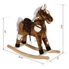 Qaba Children Rocking Plush Horse Ride On Toy Toddler Pony Rocker W  Song
