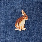 Jack Rabbit Applique Patch - Embroidered Animal Badge 2-1 8   iron On 