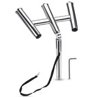 304 Stainless Steel Marine Boat Outrigger Stylish 3 Tubes Fishing Rod Holder