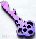 Chaves Knives Key Pry Bar Multitool - Titanium -crosshatch High Voltage Purple
