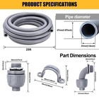 11 2 Inch 25 Foot Liquidtight Conduit Kit Flexible Non Metallic Electrical Condu