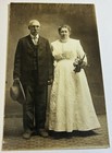 Antique Black   White Older Man  Woman Portrait Postcard  Unposted Photo Card