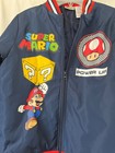 Super Mario Navy Bomber Varsity Jacket  Kids Many Sizes Nintendo New