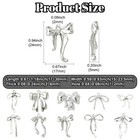 420pcs Silver Bowknot Charms For Jewelry Making Alloy Bow Pendants For Diy Craft