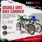 Black Widow Double Motorcycle Carrier With Ramp For 2  Hitch  600 Pound Capacity