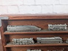 Franklin Mint Pewter Train Set W  Wood Display World s Greatest Locomotives 27