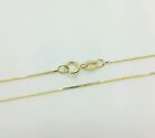 14k Solid Yellow Gold Classic Box Necklace Pendant Chain 18  Best Price On Ebay