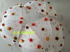5 Pc Indian White Decorative Wedding Umbrella Vintage Cotton Women Sun Perasol  