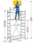 Scaffolding Working Height 12 Ft With Work Surface   Tris Model   Made In Italy