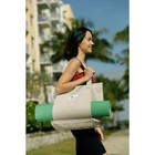 Canvas Tote Bag With Yoga Mat Carrier Sleeve And Inside Pocket  Gray