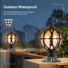 Solar Post Cap Light Victorian Globe Outdoor Waterproof Fence Pillar Lamps Solar