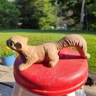 Vintage Ceramic Climbing Squirrel Hanging Figurine Cottagecore Woodland Decor