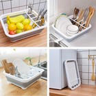 Collapsible Dish Drying Rack Portable Kitchen Drainer Organizer