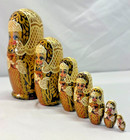 Vintage Russian Matryoshka Nesting Dolls Set Of 7 Pieces  Hand-painted
