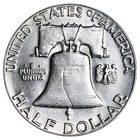 1956 Franklin Silver Half Dollar Brilliant Xf au Complete Your Album 