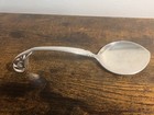 W s Sorensen Sterling Silver Peapod Ladle Spoon Server Flat Bottom Denmark