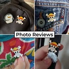 One Piece Luffy Jolly Roger Pin 75    X 75    Pirate Skull Mark Symbol Brooch Label