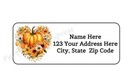 30 Heart Pumpkin Floral Fall Personalized Return Address Labels 1 In X 2 625 In