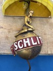 Vintage 1971 Schlitz Wall Sconce Lady On Globe Lighted Beer Sign Milwaukee