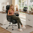 Office Chair Ergonomic Big And Tall Executive Chair W footrest Pu Leather Swivel