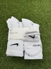 Nike Dri Fit Dry  Cotton Crew Socks 6 Pairs Large White