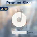 20pcs M16 Nylon Flat Washers 16mm Id 50mm Od 3mm Thick White