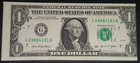 2021  1 One Dollar Bill Error Misaligned Miss Cut Off Center Note