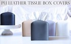 Tissue Box Cover Holder  Square With Bottom Belt By  - Pu