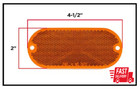 4-1 2 In  X 2 In  Amber Quick Mount Oblong Reflector  2-pack 