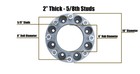 Prowler 2 Inch 8 Lug Skid Steer Wheel Spacers  5 8th Inch Studs 6  Hub Diameter