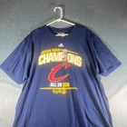 Adidas Men s T-shirt 2xl Navy Blue Go-to Tee 2016 Nba Champs Graphic Cotton Mb