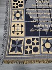 New Throw Afghan Tapestry Blanket  Sisters Black And Gold 50  X 58  