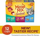 Meow Mix Seafood Favorites Wet Cat Food  Variety Pack  2 75 Ounce Cup 12ct  1pk 