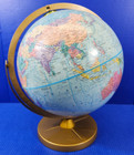 Replogle World Map Nation Globe Topographical Series Map 12  Diameter Vintage