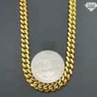 5mm 14k Gold Plated Over Sterling Silver Cuban Link Thick Rapper Chain Necklace