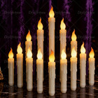 6pcs Flameless Led Taper Candles Light Christmas Window Candle Battery Operated