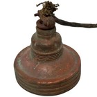 Antique Industrial Benjamin Copper Pendant Globe Hang Light Fixture Machine Age