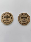 Vintage Wooden Nickels Lot  2 