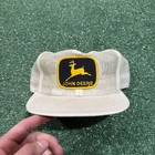 Vintage 80s John Deere Trucker Hat Lot Of 2 All Mesh   Trapper Style Snapback
