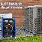 Portable 1 2hp 110v Refrigerant Recovery Machine For Vapor Liquid Refrigerant