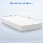 8 Inch Twin Mattress Cooling Gel Memory Foam Mattress  Green Tea Matt