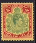 Bermuda Stamps Nov 1937 5 - Reference Issue 1 Mh P13 9x13 8 Sg118  Cv   100